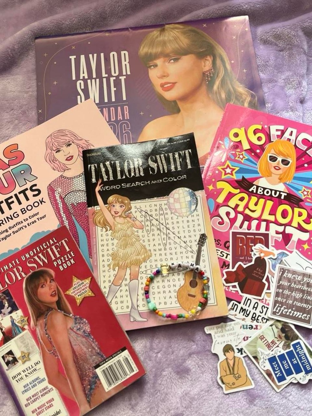 Taylor Swift Fan Activity Book Set - Pink, Purple, Black